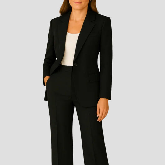 Luisa | Dames getailleerd tweedelig broekpak met blazer