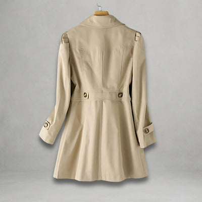 Katharina | Elegante dames trenchcoat met enkele knoopsluiting, katoen-nylon