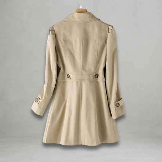 Katharina | Elegante dames trenchcoat met enkele knoopsluiting, katoen-nylon