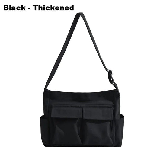 Emilia | Grote dames canvas shopper in vintagelook met zijzakken