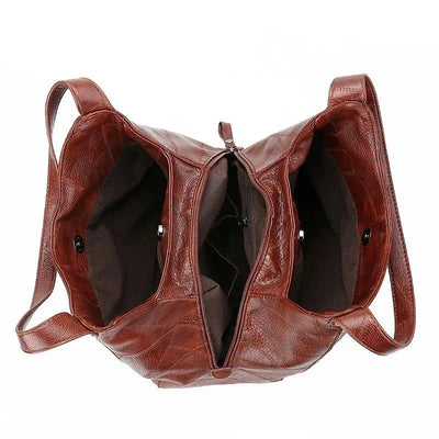Lena | Dames vintage schoudertas van kunstleer in hobostijl