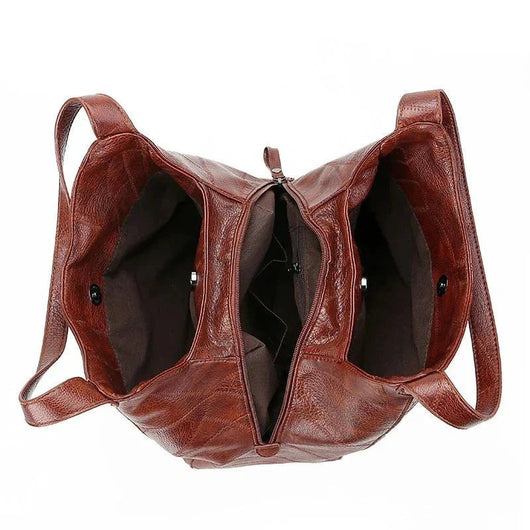 Lena | Dames vintage schoudertas van kunstleer in hobostijl