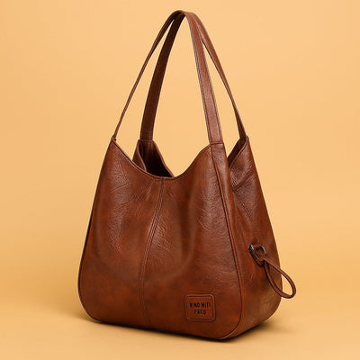 Lena | Dames vintage schoudertas van kunstleer in hobostijl
