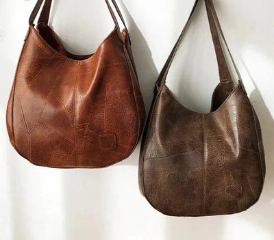 Lena | Dames vintage schoudertas van kunstleer in hobostijl