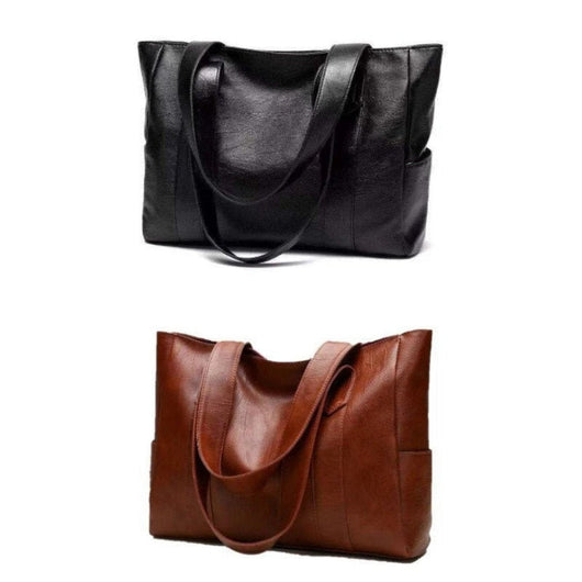 Elisabeth | Klassieke dames leren schoudertas in vintagelook met grote inhoud
