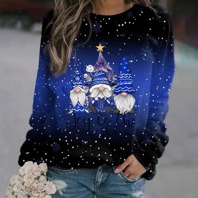Amelie | Losse dames kersttrui met kerstmotief en ronde hals
