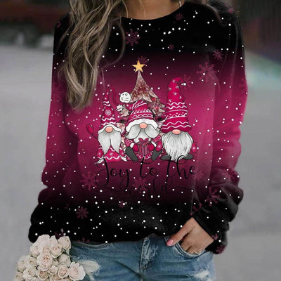 Amelie | Losse dames kersttrui met kerstmotief en ronde hals