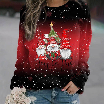 Amelie | Losse dames kersttrui met kerstmotief en ronde hals