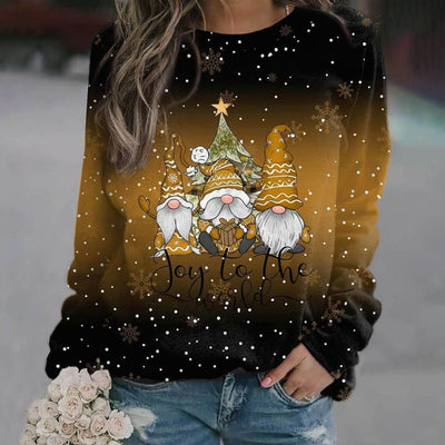 Amelie | Losse dames kersttrui met kerstmotief en ronde hals
