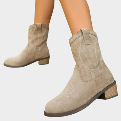 Elisabeth | Dames western cowboy enkellaarsjes met stiksels