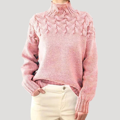 Sophie | Dames gebreide coltrui met kabelpatroon