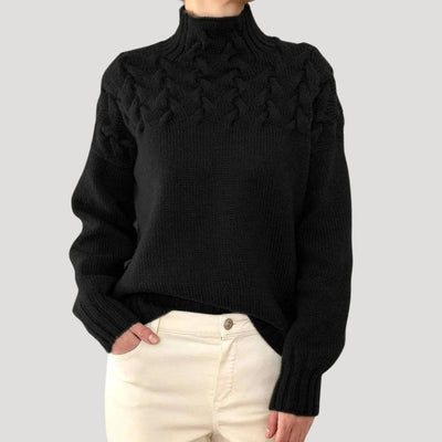 Sophie | Dames gebreide coltrui met kabelpatroon