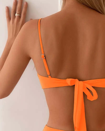 Luisa | Tweedelige dames bandeaubikini met metalen accenten