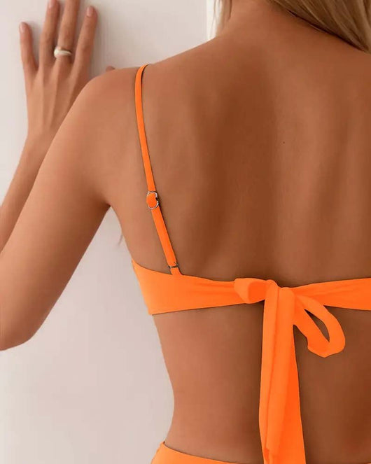 Luisa | Tweedelige dames bandeaubikini met metalen accenten