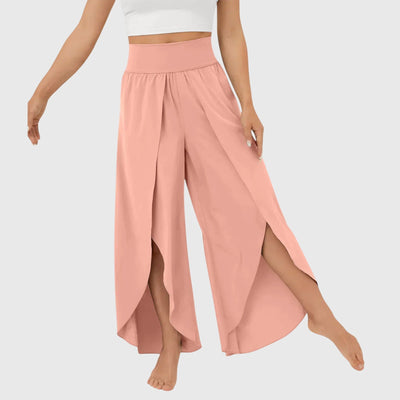 Magdalena | Wijde dames boho broek met split