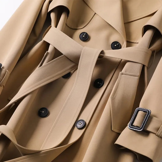 Amira | Klassieke dames wintertrenchcoat met ceintuur