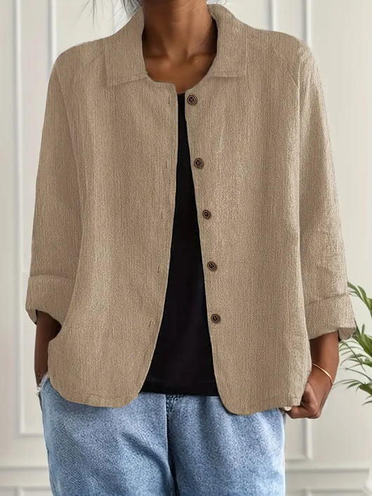 Hanna | Lichte dames casual jas met knoopsluiting