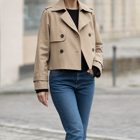 Dorney korte trenchcoat in vintagelook