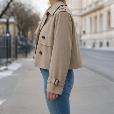 Dorney korte trenchcoat in vintagelook