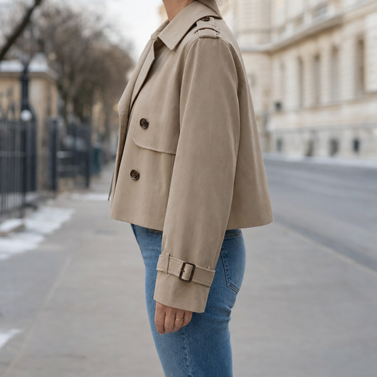 Dorney korte trenchcoat in vintagelook