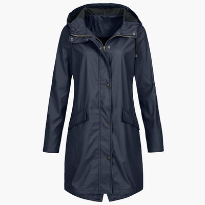 Bettina | Waterdichte lange dames jas met capuchon