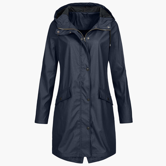 Bettina | Waterdichte lange dames jas met capuchon