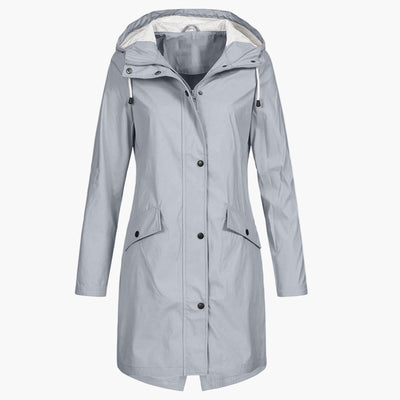 Bettina | Waterdichte lange dames jas met capuchon