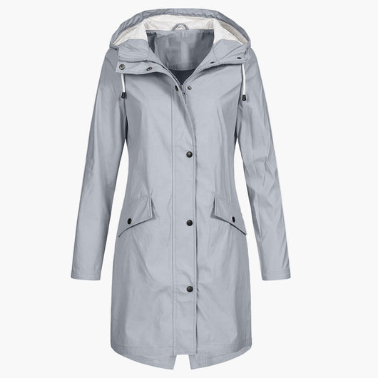 Bettina | Waterdichte lange dames jas met capuchon