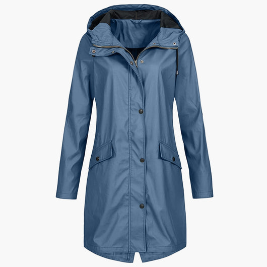 Bettina | Waterdichte lange dames jas met capuchon