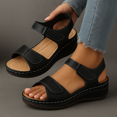 Nina sandalen met sleehak