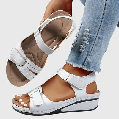 Crystal comfortabele platte sandalen