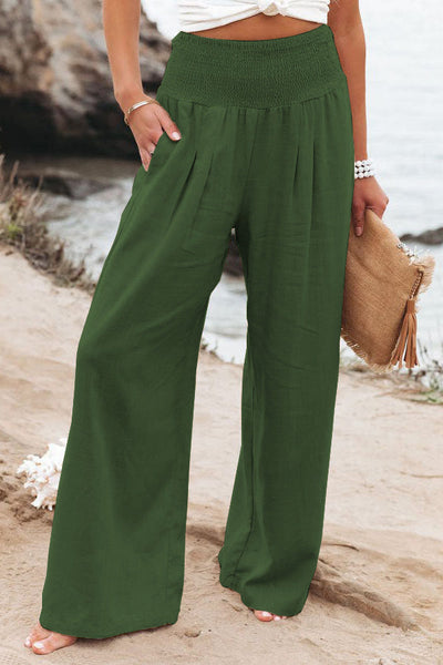 Johanna | Dames broek met hoge taille en wijde pijp