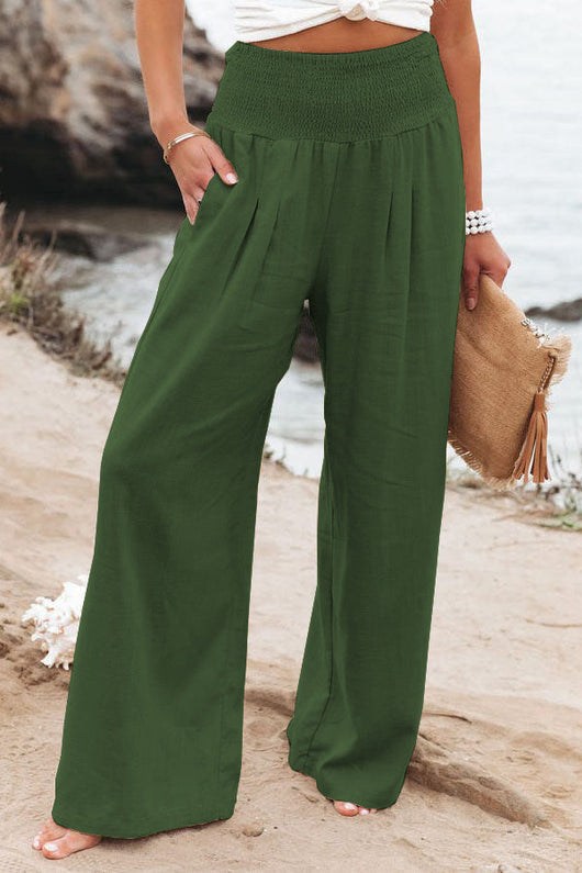 Johanna | Dames broek met hoge taille en wijde pijp
