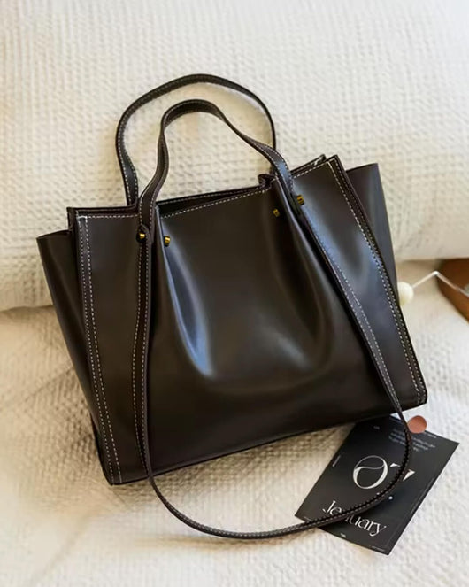 Marie | Elegante minimalistische dames schoudertas van veganleer