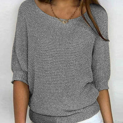 Mia | Elegante losvallende dames gebreide trui met ronde hals