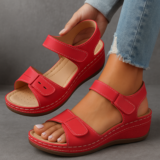 Nina sandalen met sleehak