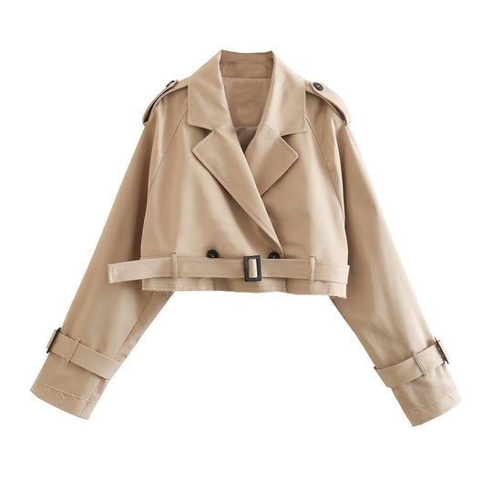 Karla | Chique korte dames trenchcoat met ceintuur