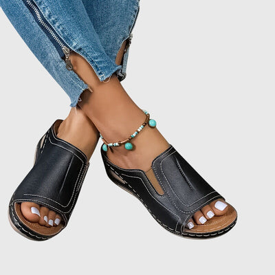Aretha comfortabele platte sandalen