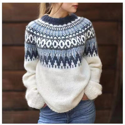 Karin | Stijlvolle dames wintertrui met print voor elke dag