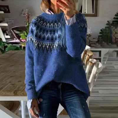 Karin | Stijlvolle dames wintertrui met print voor elke dag