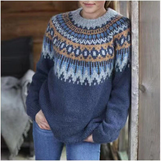 Karin | Stijlvolle dames wintertrui met print voor elke dag