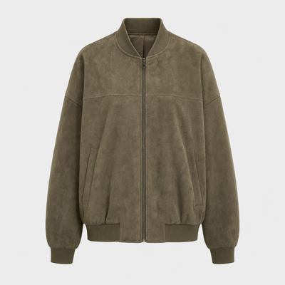 Fairholme gewatteerd bomberjack in velourslook