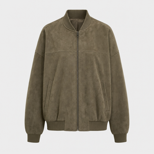 Fairholme gewatteerd bomberjack in velourslook