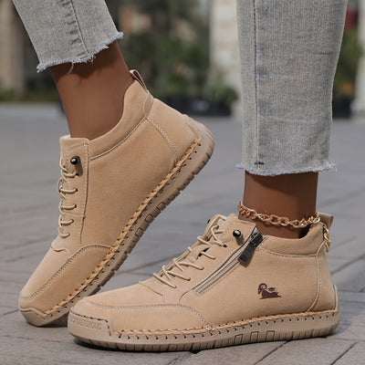 Bettina | Comfortabele dames veterschoenen met rits