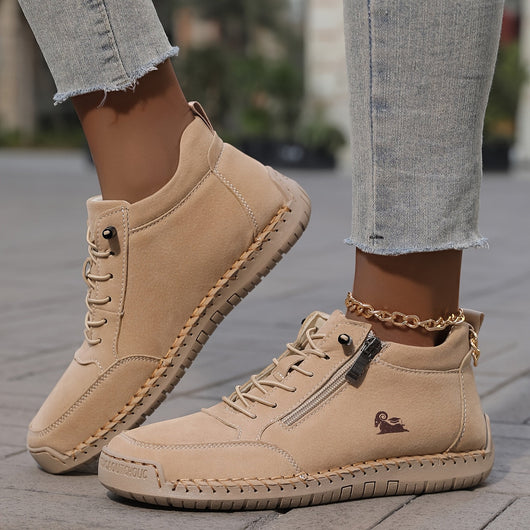 Bettina | Comfortabele dames veterschoenen met rits