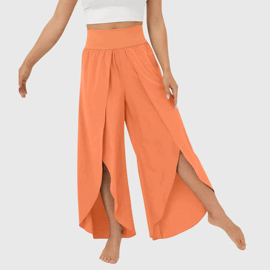 Magdalena | Wijde dames boho broek met split