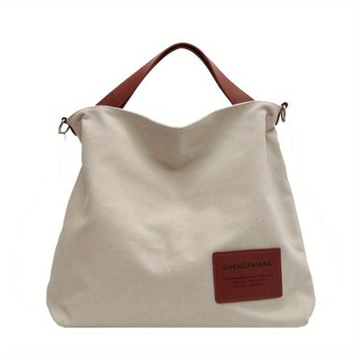 Amelie | Ruime dames canvas shopper met verstelbare schouderband