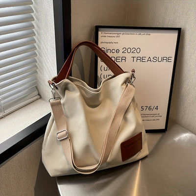 Amelie | Ruime dames canvas shopper met verstelbare schouderband