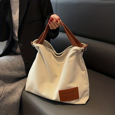 Amelie | Ruime dames canvas shopper met verstelbare schouderband