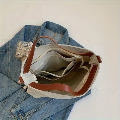 Amelie | Ruime dames canvas shopper met verstelbare schouderband
